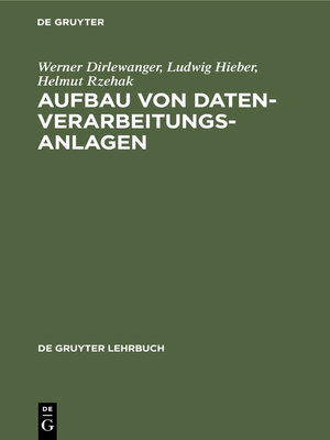 cover image of Aufbau von Datenverarbeitungsanlagen